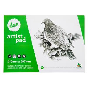 Das Acid Free Woodpigeon Paper Pad 110gsm 60 Sheets - Size A4