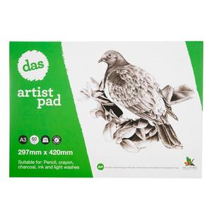 Das Acid Free Woodpigeon Paper Pad 110gsm 60 Sheets - Size A3