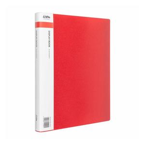 Icon Display Book A4 with Insert Spine 40 Pocket Red