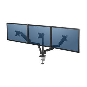 Ergonomic Accessories: Fellowes Triple Monitor Arm with USB, Adjustable, F8042601