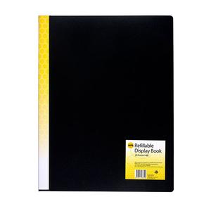Marbig refillable display book a3 20 pockets black