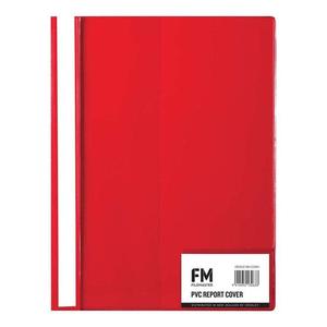 Filing Folders: FM Cover Report A4 Red Pvc