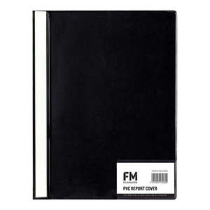Filing Folders: FM Cover Report A4 Black Pvc