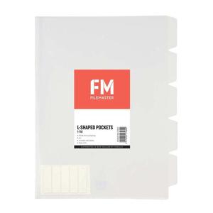 Filing Folders: FM Pocket L Shape 5 Tab A4 Clear 5 Pack