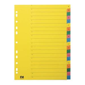 Dividers: FM Indices A4 A-Z Multi Colour