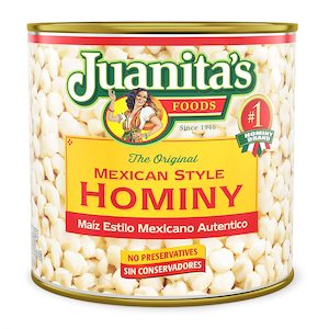 Canned: Juanita's Hominy Mexican Style Maiz Estilo Mexicano 25oz