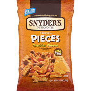 Snacks: Snyder's of Hanover Pretzel Pieces - Cheddar Cheese 11.25oz (BB: 4 JULY 2026)