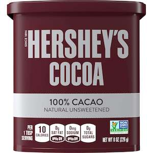 Baking: Hershey's Cocoa - Natural Unsweetened 100% Cacao powder 8oz