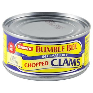 Canned: Snow's Bumble Bee Chopped Clams 6.5oz