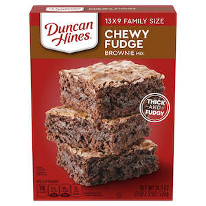 Baking: Duncan Hines Chocolate Fudge Brownie Mix 18.3 oz