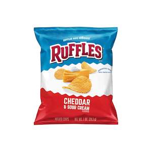 Snacks: Ruffles Cheddar & Sour Cream 1oz (BB 07 OCT2025)