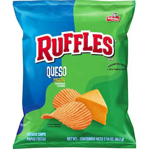 Snacks: Ruffles Queso Cheese Chips 2.125oz (BB Nov 4 2025)