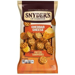 Snacks: Snyder's of Hanover - Cheddar Cheese Filled Pretzel Sandwiches 1oz
