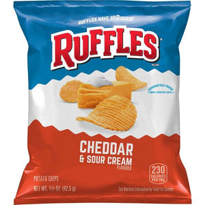 Ruffles Cheddar & Sour Cream 1 oz (BB 5 MAY 2026)