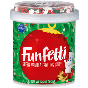 Pillsbury Funfetti Green Vanilla Frosting -15.6oz