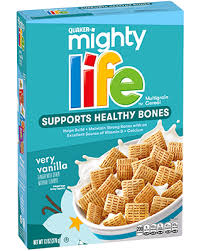 Quaker Mighty Life Supports Healthy Bones Very Vanilla