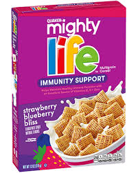 Breakfast: Quaker Mighty Life Immunity Support Strawberry Blueberry Bliss
