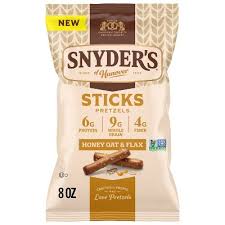 Snyder's of Hanover Sticks Pretzel Honey Oat & Flax 8oz (BB 18 JUL 2026)