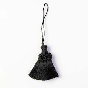 Accessories: Mini Tassel Short - Licorice