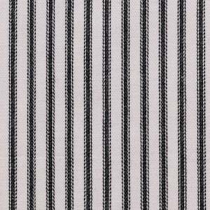 Black Cotton Ticking Fabric