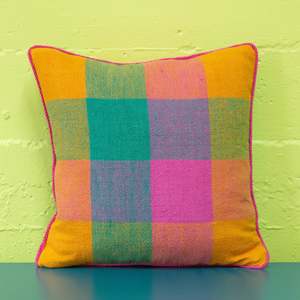 Tutti Scramble Gingham Linen Cushion