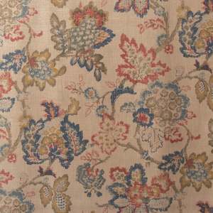 Berry Stain Bloom Linen Rayon Fabric