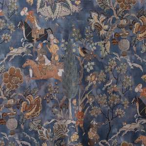 Curtaining: Polo Midnight Linen Viscose Fabric