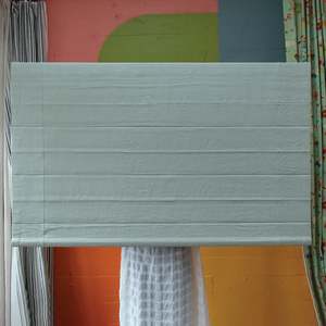 Seafoam Vintage Linen Roman Blind 1890w x 1950h