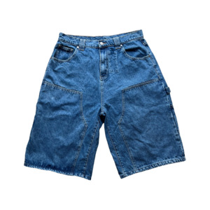 Double Knee Jorts Blue