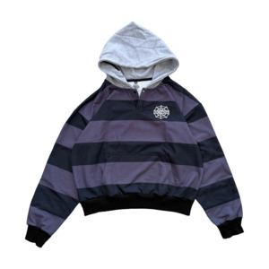 Striped Henley Hoodie