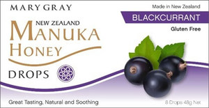 Products: Manuka Honey Blackcurrant Drops - 48gm Mary Gray