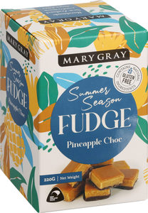 Mary Gray Summer Season Choc Pineapple Fudge 220gm Gift Box Mary Gray