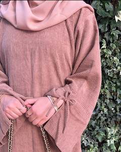 Forever Hijab: Corduroy Abaya (Caramel) - Forever Hijab