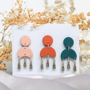 Mehndi Moon Earrings