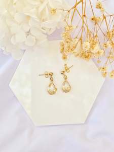 Celestial flower gold studs