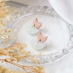 Clothing Picks: Boho Print Crescent Earrings