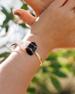 Crystal and Tourmaline bracelet