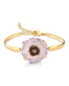 Amethyst geode bracelet