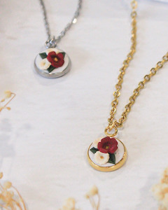 Cherry & Ivory Bouquet Necklace