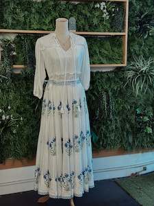 Peru Skirt: Blooming Blue