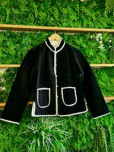 Noir Black Quilted Jacket