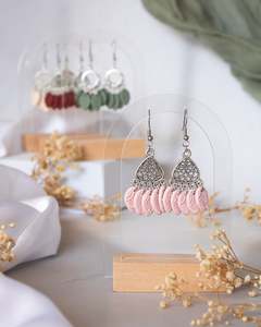 Arias Design Co: Blush Chandelier Earrings