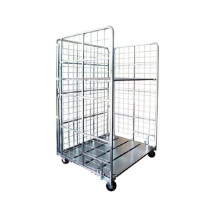 Products: 3-Sided Bulk Roll Cage - Master Equipment Roll Cages Collapsible Cages Trolleys Bins Stillage