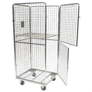 Products: 4-Sided SOLID Laundry Roll Cage - Master Equipment Roll Cages Collapsible Cages Trolleys Bins Stillage