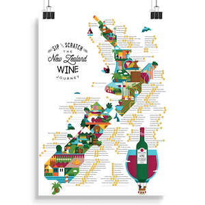 Gift Pack: New Zealand Wine Sip and Scratch Map