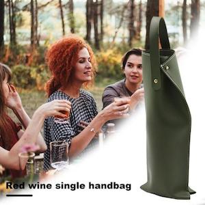 Pu Leather Single Wine Tote
