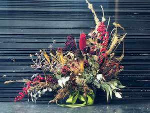 Dried Faux: Dried & Faux - Vividly Red Arrangement