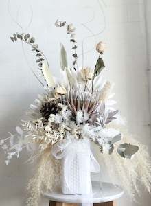 Dried Faux: Dried & Faux - Snow White Arrangement