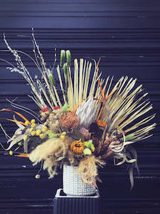 Dried & Faux - Golden Oasis Arrangement