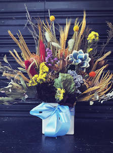 Dried Faux: Dried & Faux - Blue and Bright Arrangement